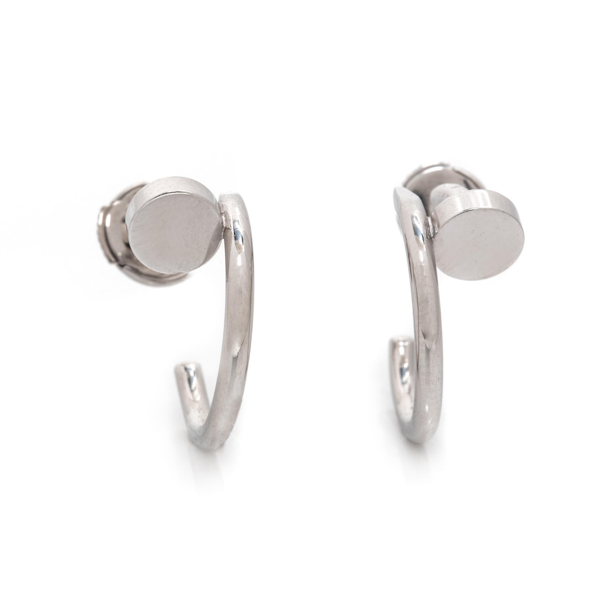 CARTIER, WHITE GOLD 'JUSTE UN CLOU' EARRINGS
