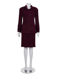 Chanel Chenille Two-Piece Double Breast Skirt Suit, Fall 1998