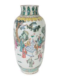 A Large Chinese Polychrome Enameled Porcelain Vase