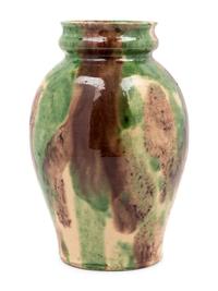 A Chinese Sancai Glazed Pottery Vase