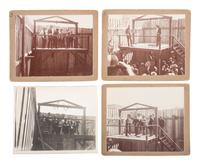 [OUTLAWS]. HAMAKER, H.L., photographer. A series of 3 photographs documenting the Prescott, Arizona, execution of Fleming Parker. Prescott, AZ: ca 1898.