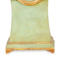 A Swedish Green Painted and Parcel Gilt Longcase Clock