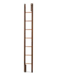 An English Leather Wrapped Library Ladder