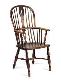 A Set of Six English Windsor Armchairs