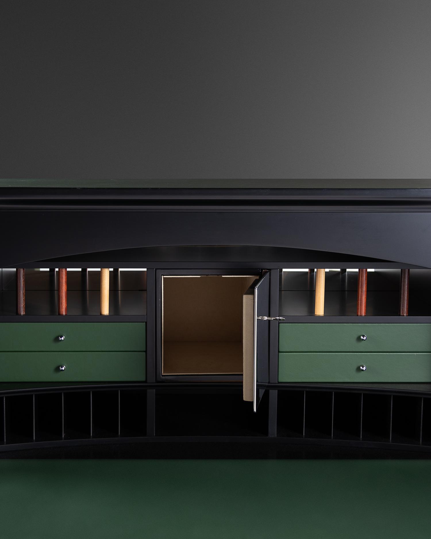 Drop-Front Desk, Tecno, Italy