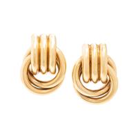 Yellow Gold Knot Earrings