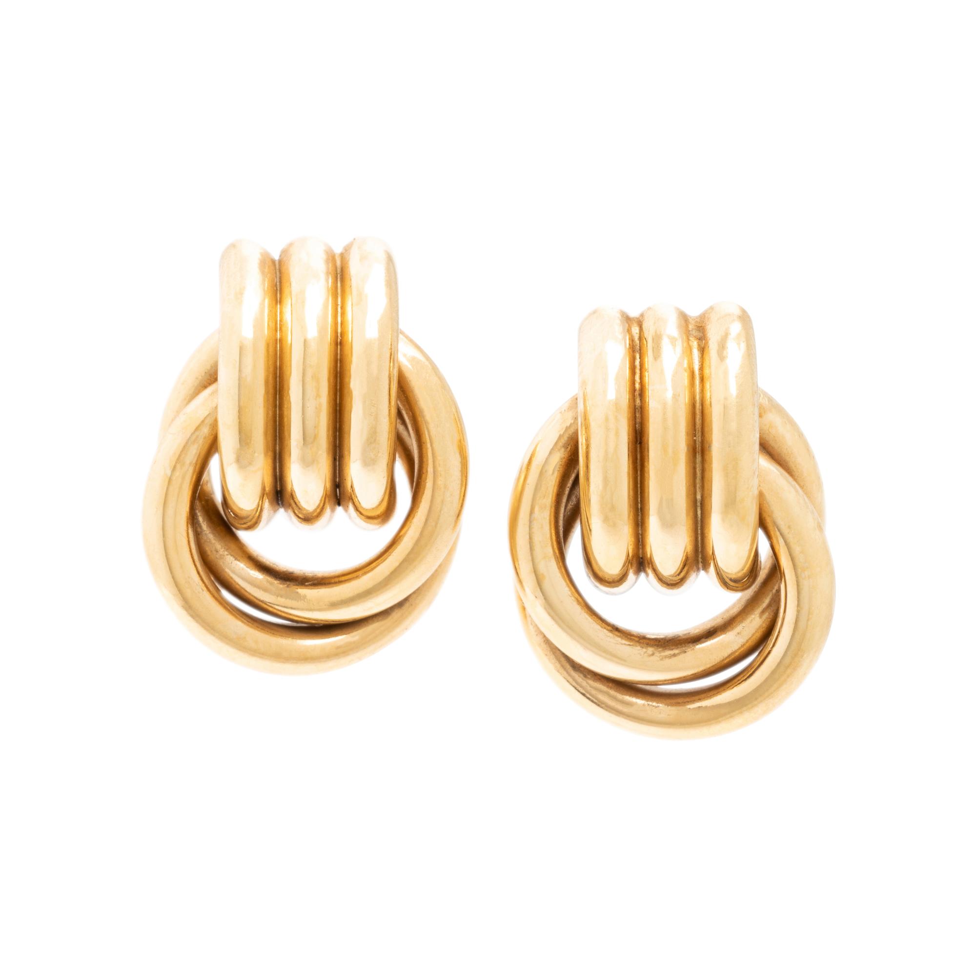 Yellow Gold Knot Earrings