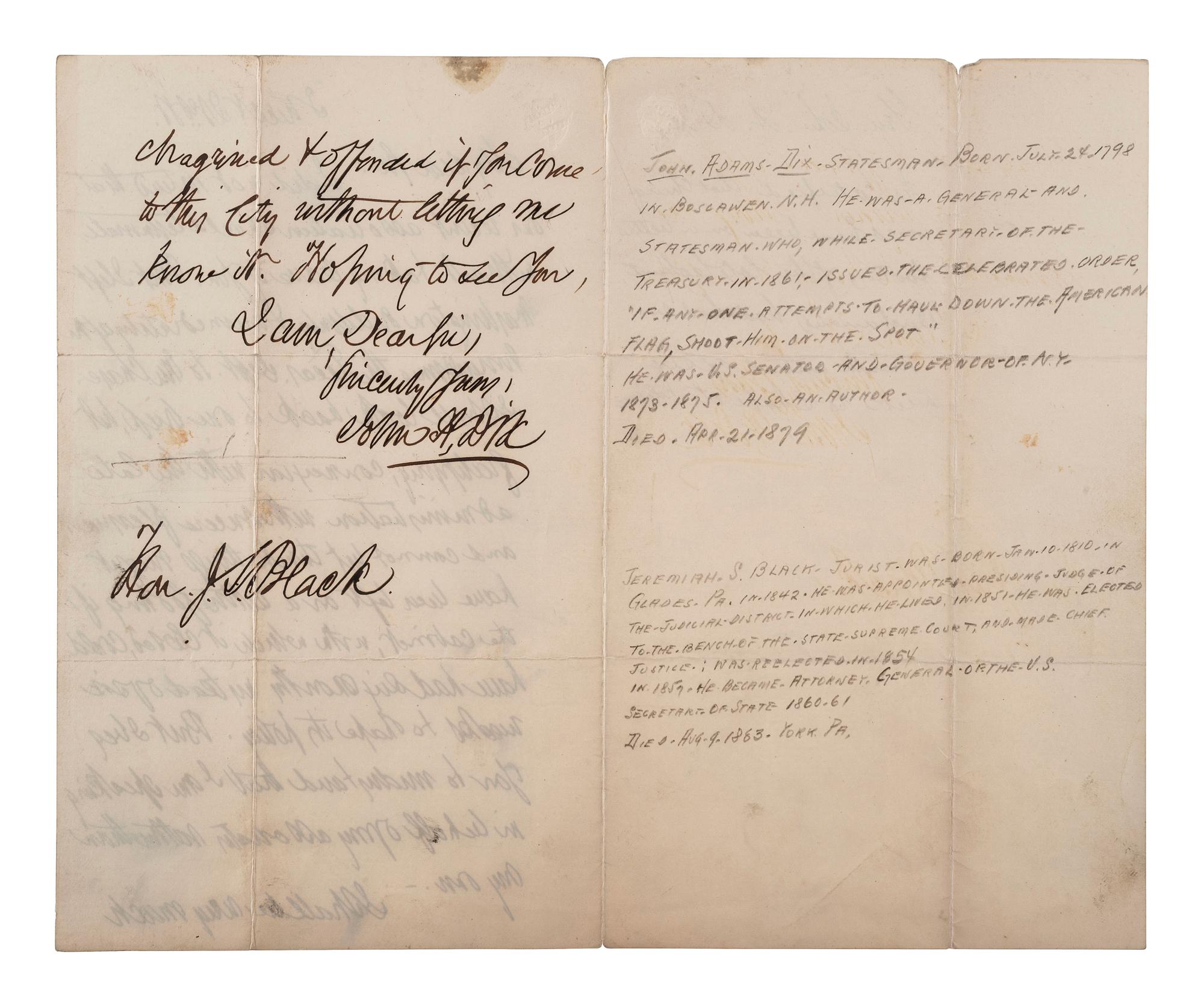 [CIVIL WAR]. A group of Civil War signatures highlighted by a signed CDV of Union General William F. Smith.