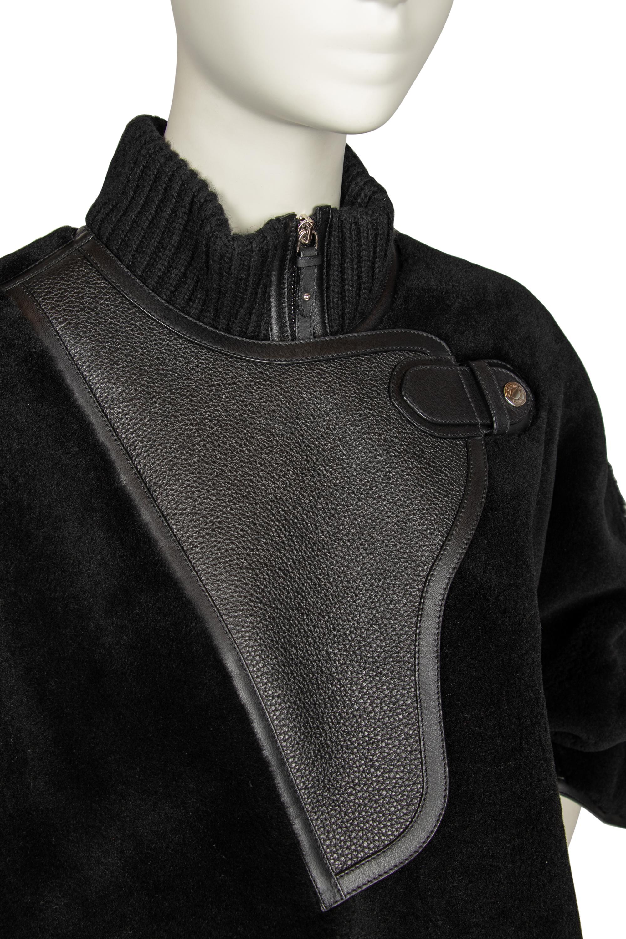 Hermès Black Shearling Pullover, 2021