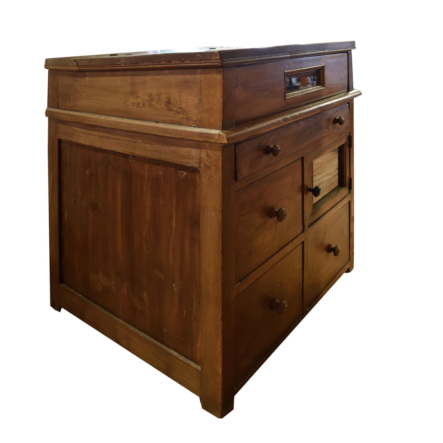 A Wooden Shop Cabinet 35" W x 31" D x 40" H — Italy, Circa 1900