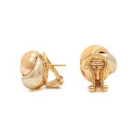 CARTIER, TRICOLOR GOLD KNOT EARRINGS