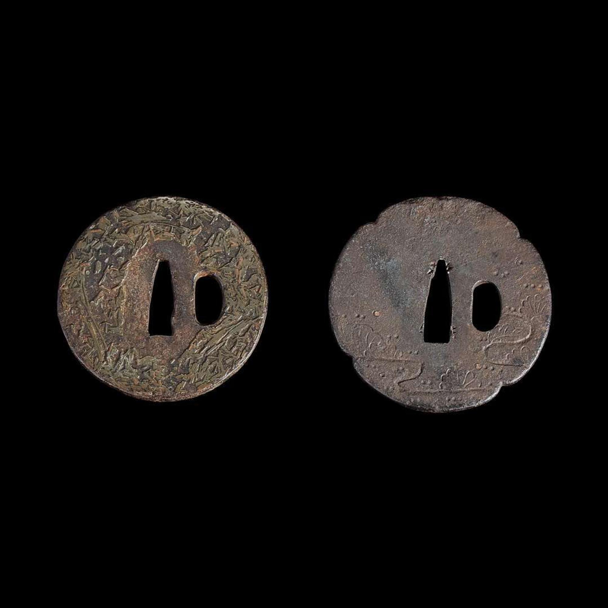Group of fifteen assorted Japanese tsuba Meiji period and earlier