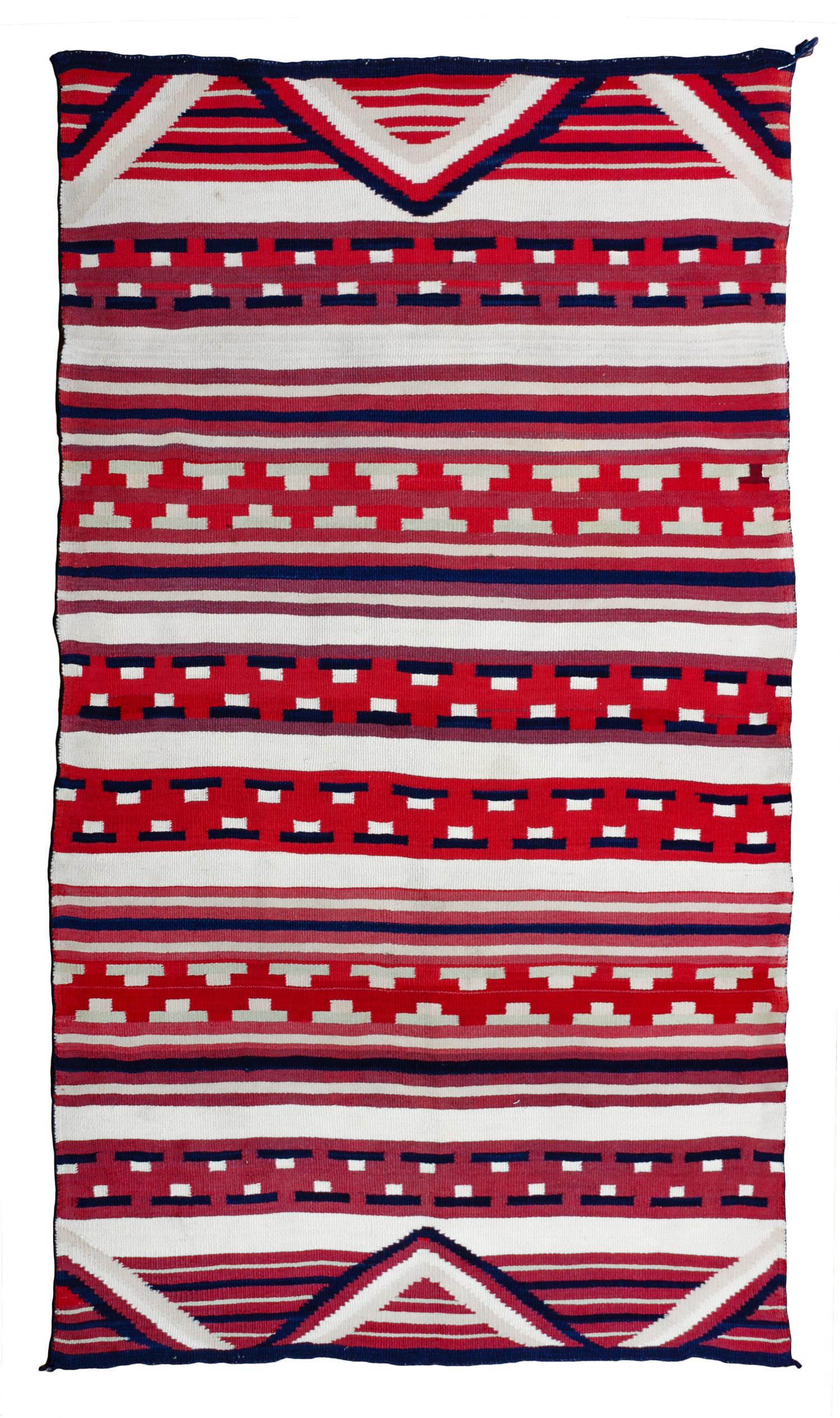 Navajo Child's Blanket 30 x 53 inches — Circa 1865-1870