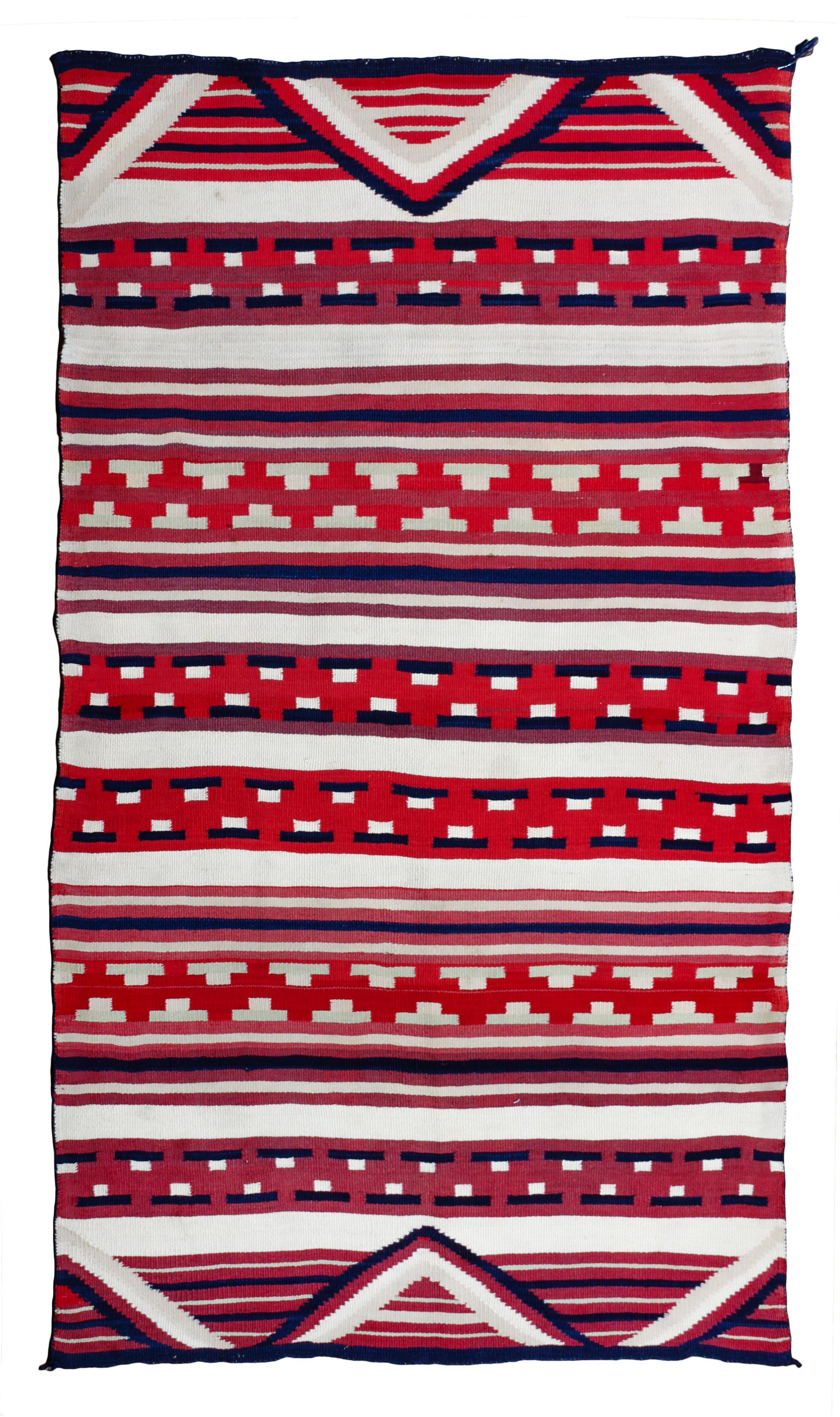 Navajo Child's Blanket 30 x 53 inches — Circa 1865-1870