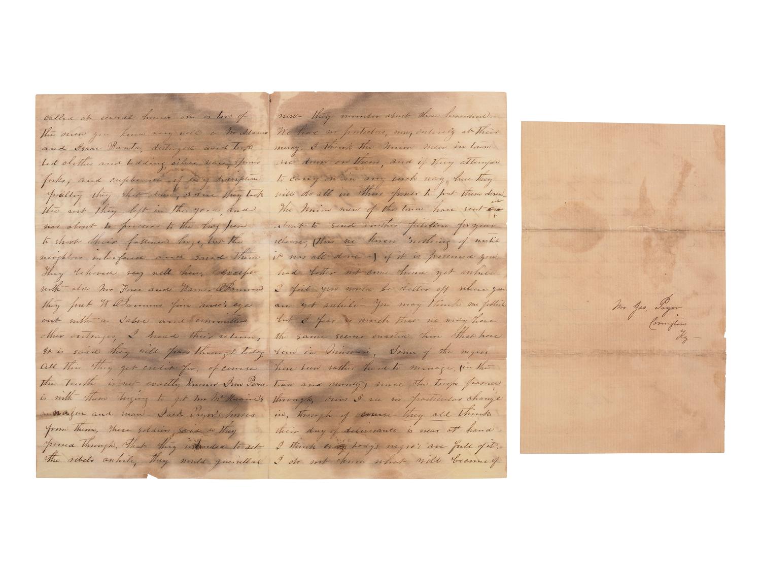 [CIVIL WAR]. Archive of 16 letters to Judge James Pryor, including some from Judge William S. Pryor.