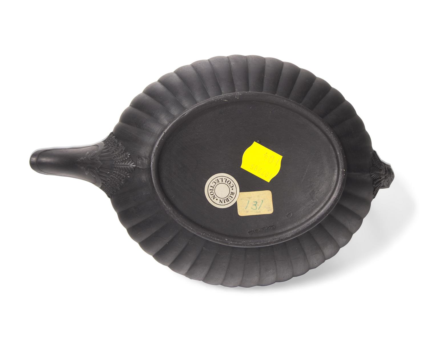 A Wedgwood Black Basalt Lobed Teapot