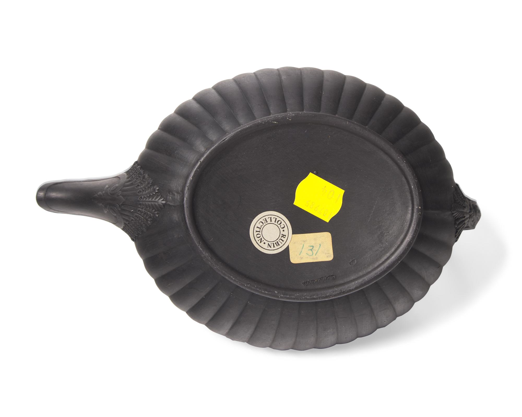 A Wedgwood Black Basalt Lobed Teapot