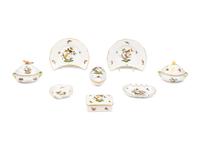 A Group of Herend Rothschild Bird Porcelain Articles