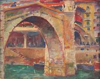 Max Kuehne (American, 1880–1968) — Harbor, Ondarroa, Spain
