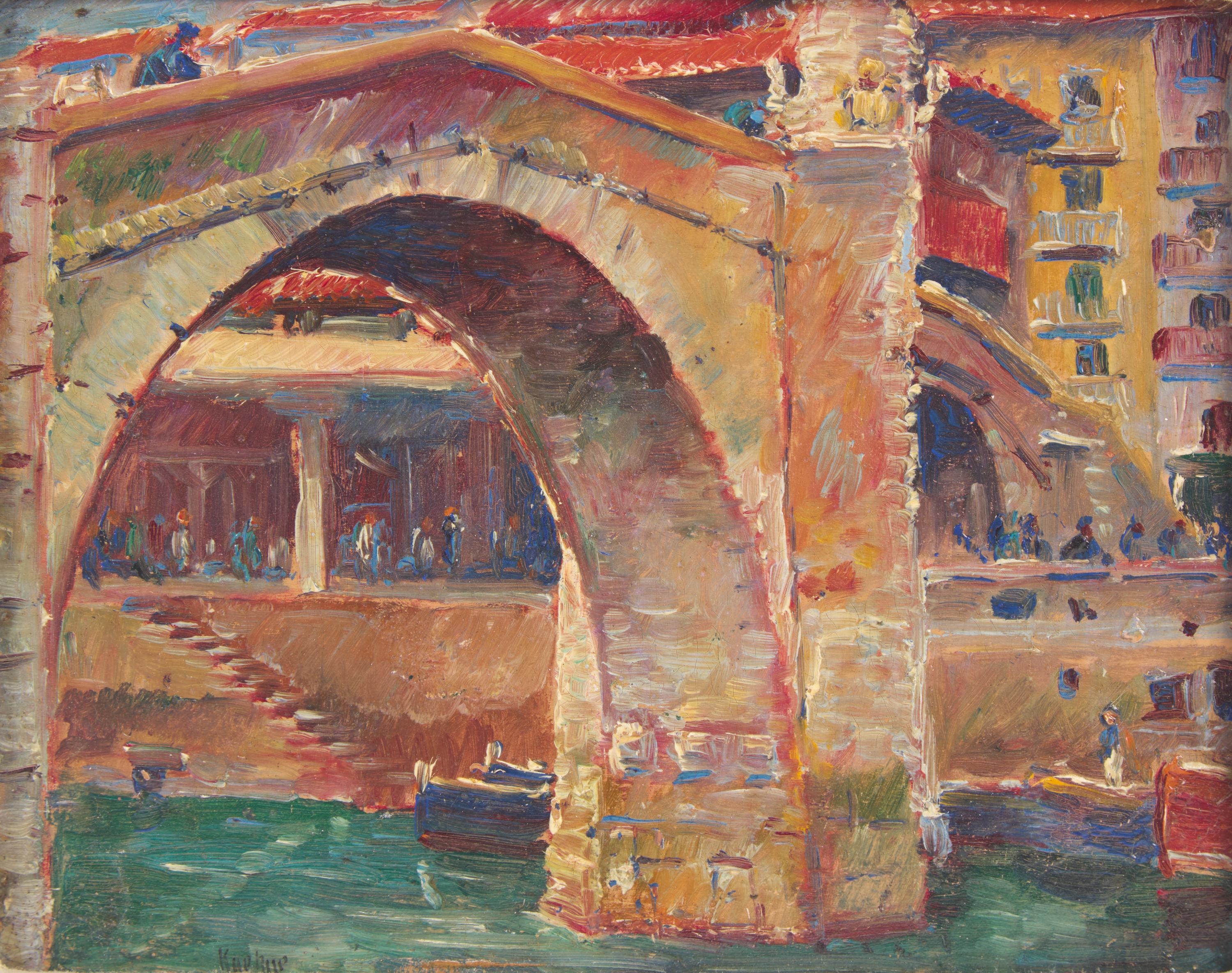 Max Kuehne (American, 1880–1968) — Harbor, Ondarroa, Spain