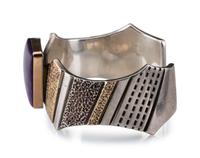 Sterling Silver and 14K Gold Cuff Bracelet, with Charite