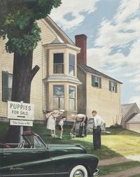 Puppies for Sale ( Saturday Evening Post Cover), 1950