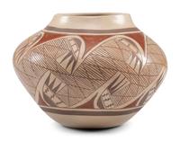 Polychrome Pottery Jar, with Migration Pattern