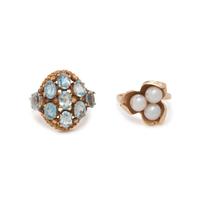 COLLECTION OF YELLOW GOLD AND GEMSTONE RINGS