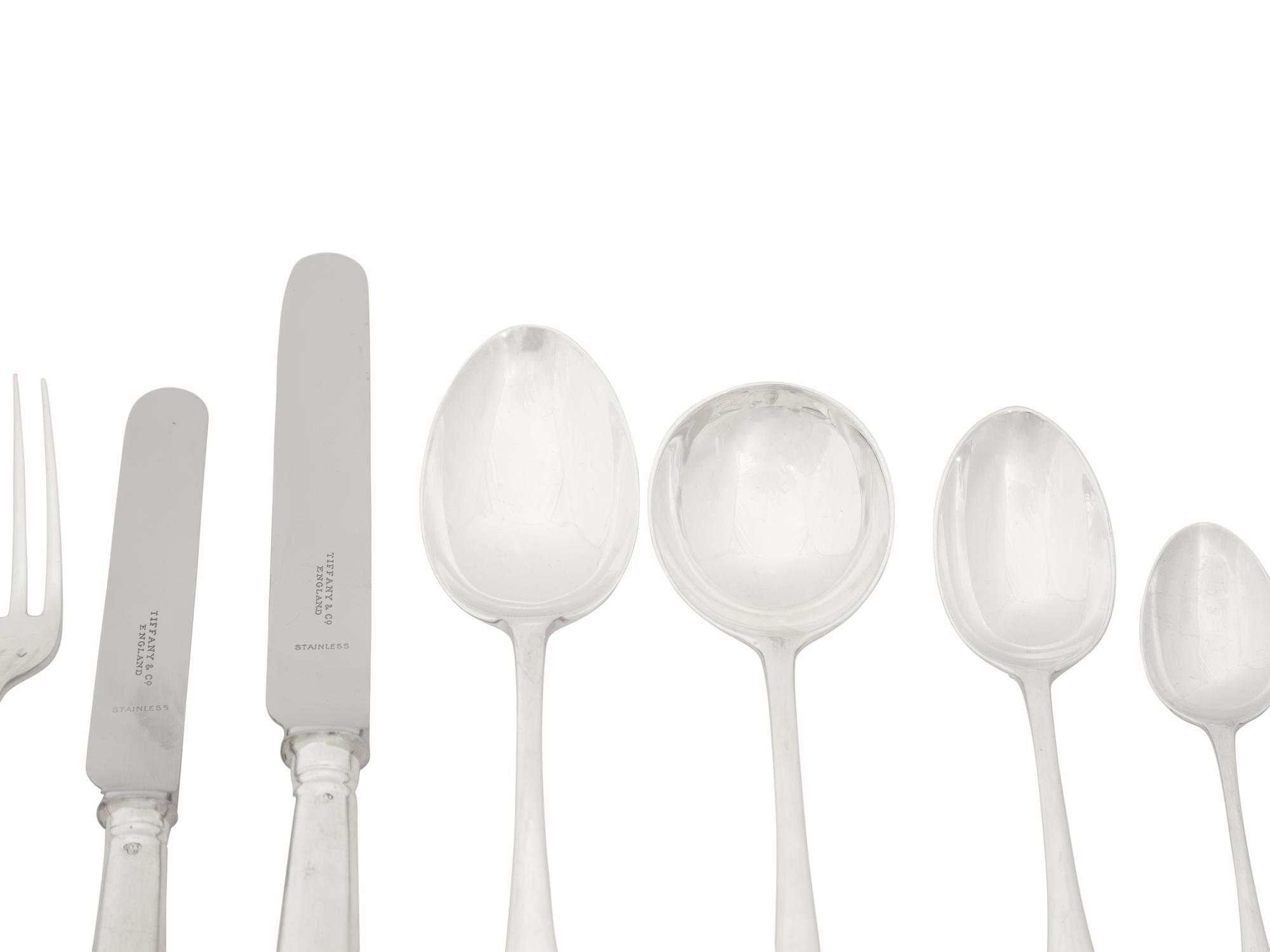 An English Silver Flatware Service Retailed by Tiffany and Co.