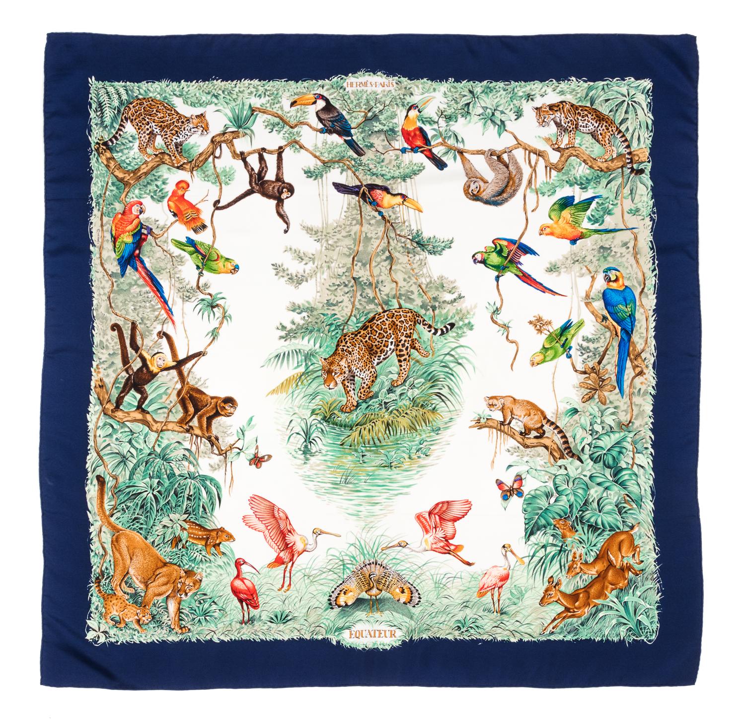 An Hermes 90cm Silk Scarf, 36"x36".