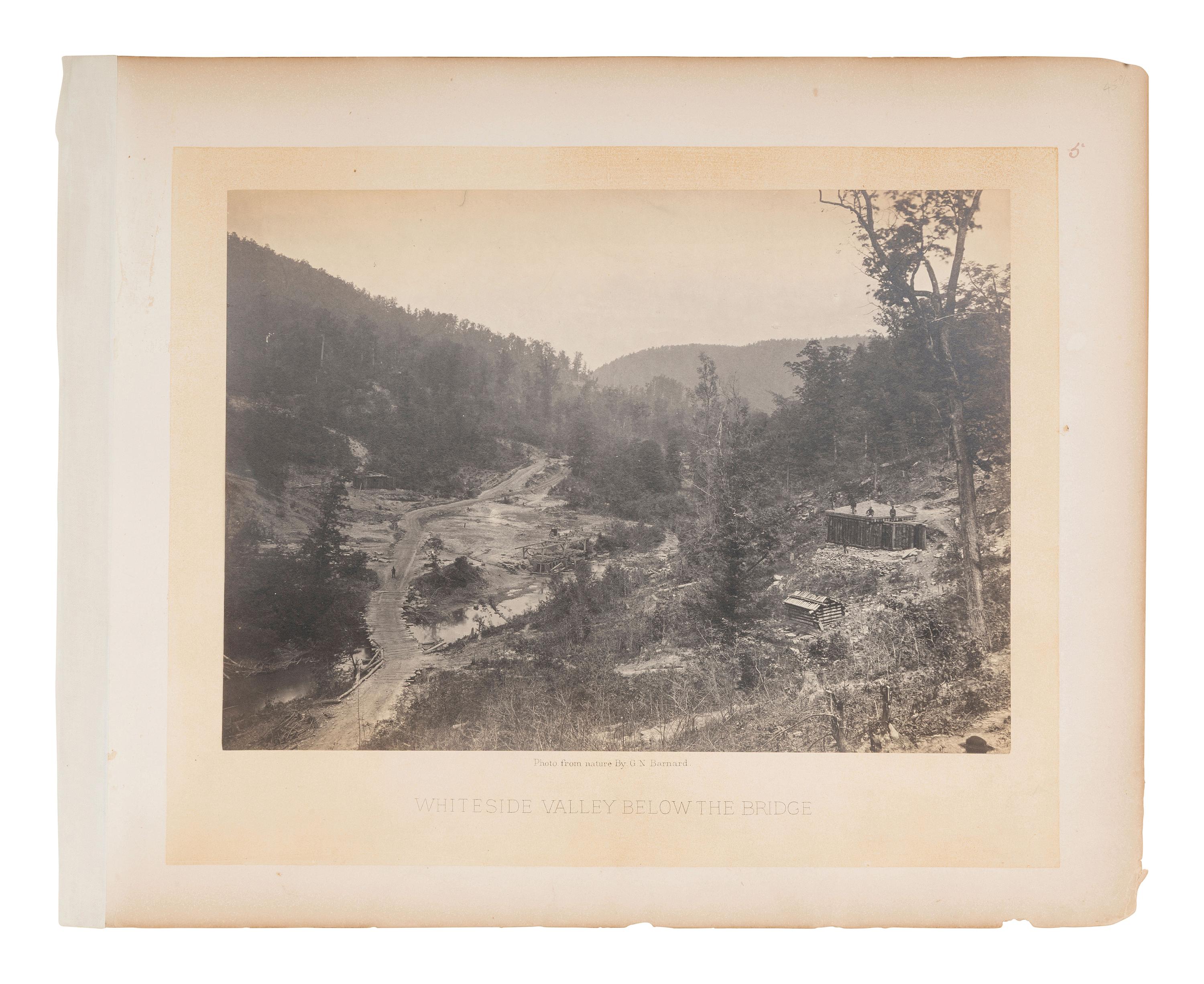 [CIVIL WAR] BARNARD, George N, (1819-1902), photographer. Whiteside Valley Below the Bridge , ca 1865