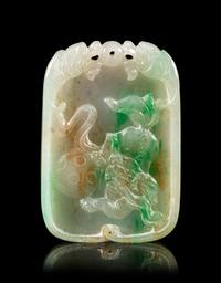 A Chinese Jadeite Plaque