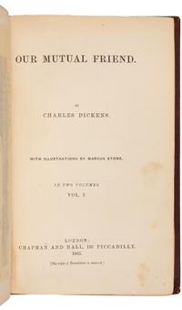 DICKENS, Charles (1812-1870). Our Mutual Friend. London: Chapman and Hall, 1865.
