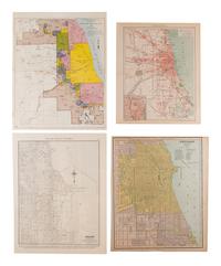 [MAPS & ATLASES - CHICAGO]. A group of Chicago maps, comprising: