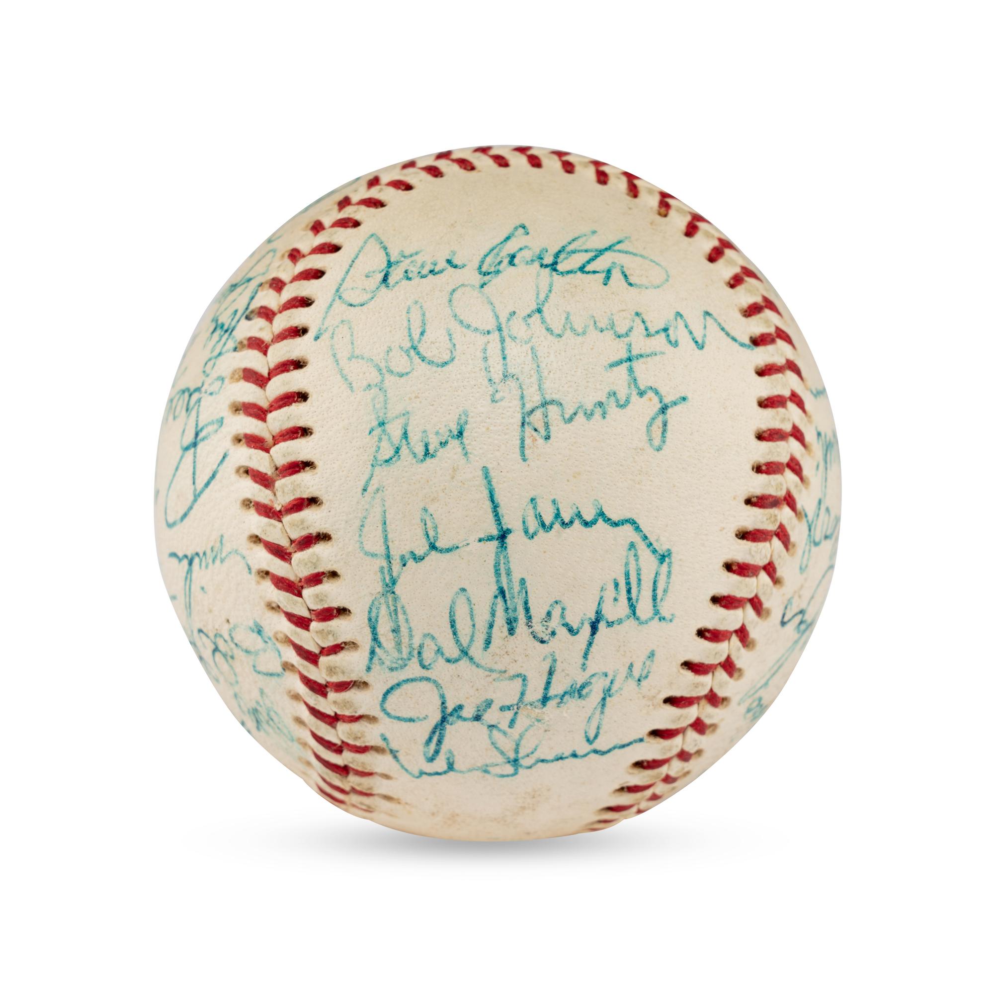 A 1969 St. Louis Cardinals Team Signed Autograph Baseball Including Multiple Hall of Famers (JSA Letter of Authenticity),