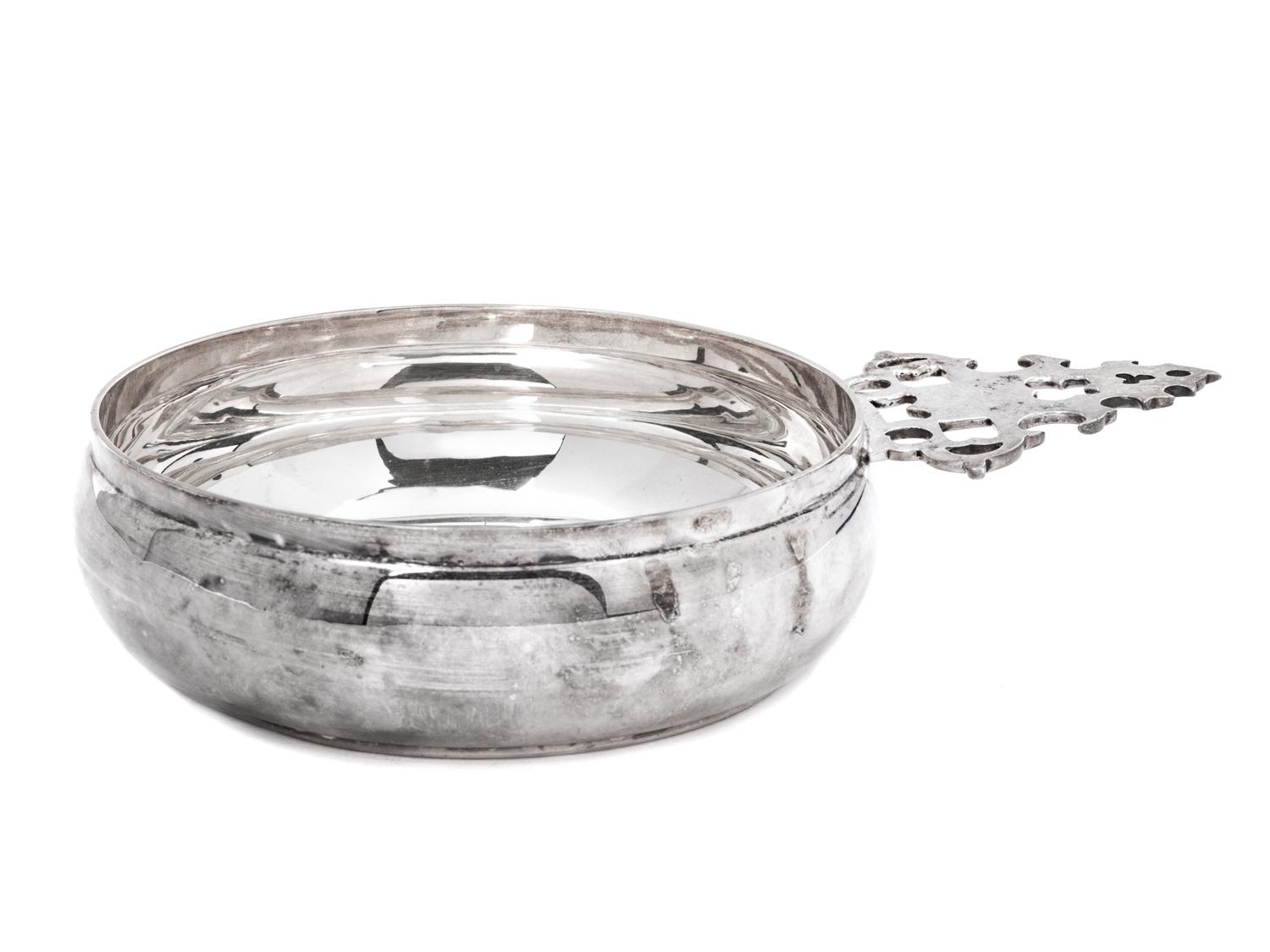 A French Silver Coney Style Porringer