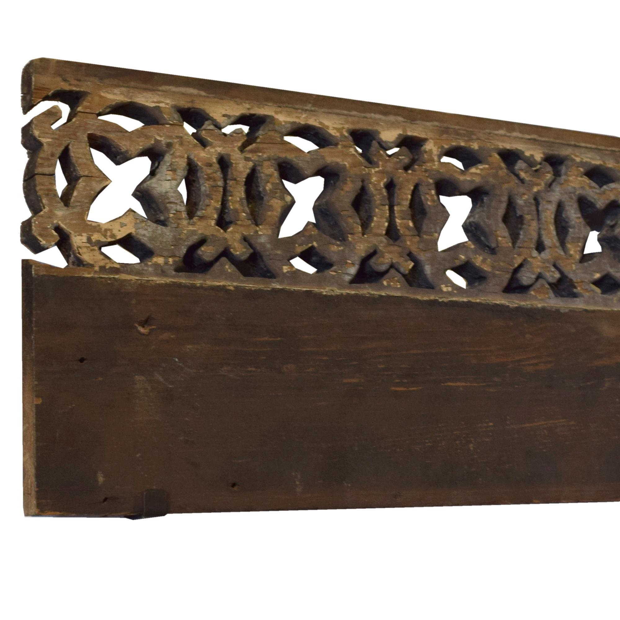 A Frank Lloyd Wright Designed Fretwork Panel from the Heller House 38" W x 2" D x 9.5" H, — United States, 1897
