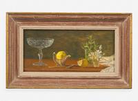Ben Kamihira (American, 1925-2004) - Lemon in a Silver Creamer (Lemon and cut-glass compote)