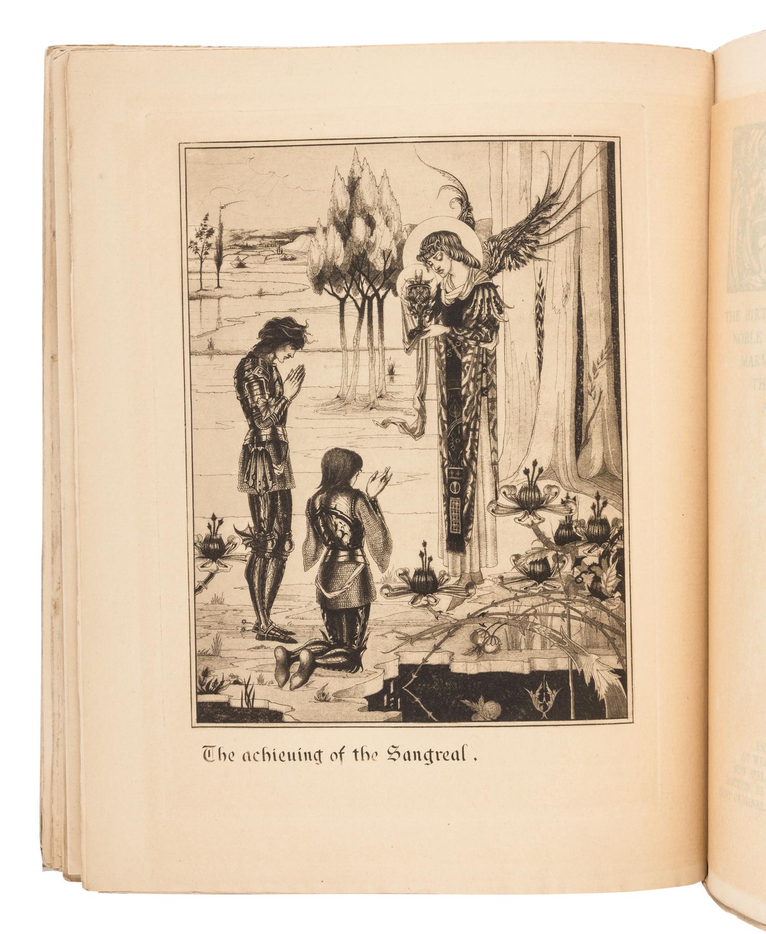 [BEARDSLEY, Aubrey Vincent (1872-1898), Illustrator]. MALORY, Sir Thomas (fl. 1470). [ Le Morte Darthur ]. The Birth Life and Acts of King Arthur of His Noble Knights of the Round Table … With an Introduction by Professor Phys and Embellished with Many Original Designs by Aubrey Beardsley . London: J.M. Dent & Co., 1893-1894.