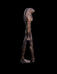 An Egyptian Wood Striding Montu
