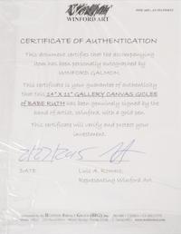 A Group of Five Works of Baseball Art Including Carl Yastrzemski Signed Autograph,