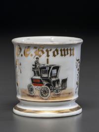 A Hansom Cab Driver's Porcelain Occupational Shaving Mug