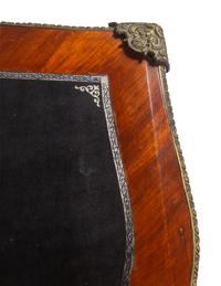 A Louis XV Style Gilt Metal Mounted Walnut Bureau Plat
