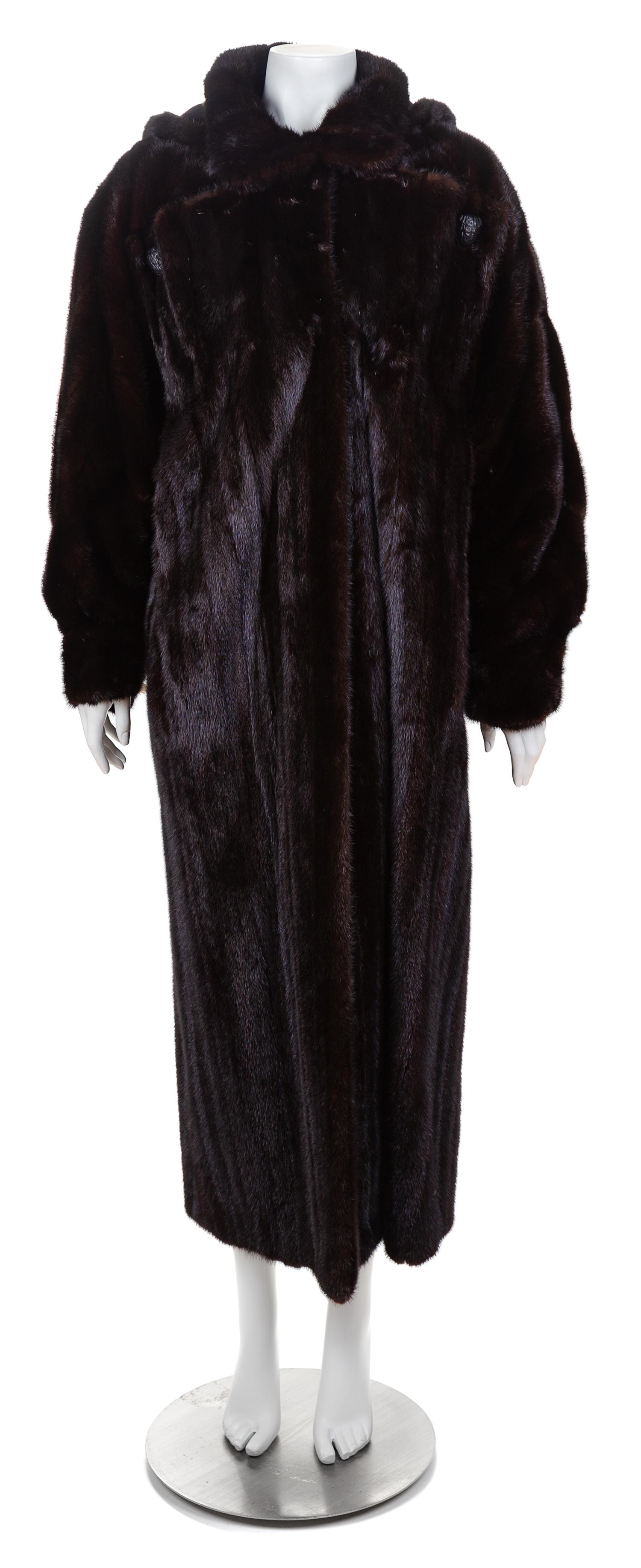 A Fendi Ranch Mink with Hood, No size.