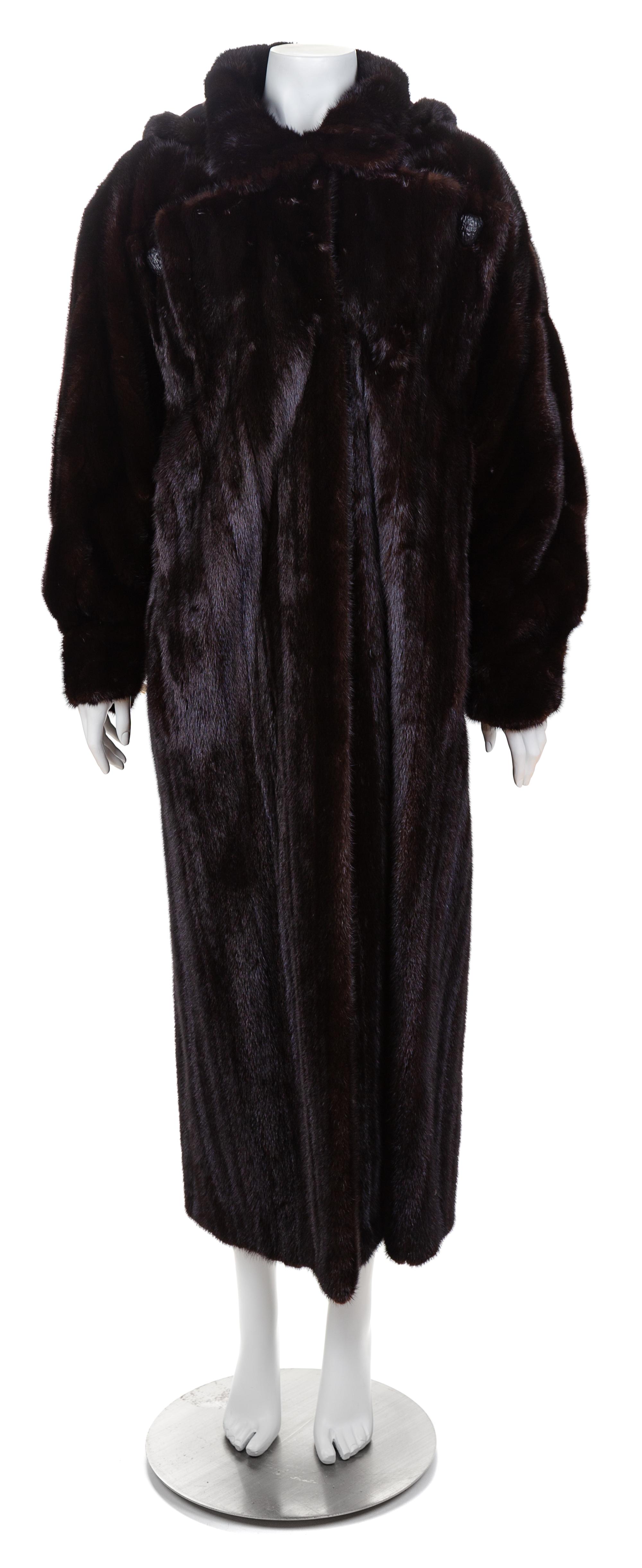 A Fendi Ranch Mink with Hood, No size.