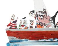 Figures in a Boat (Christmas Toy)