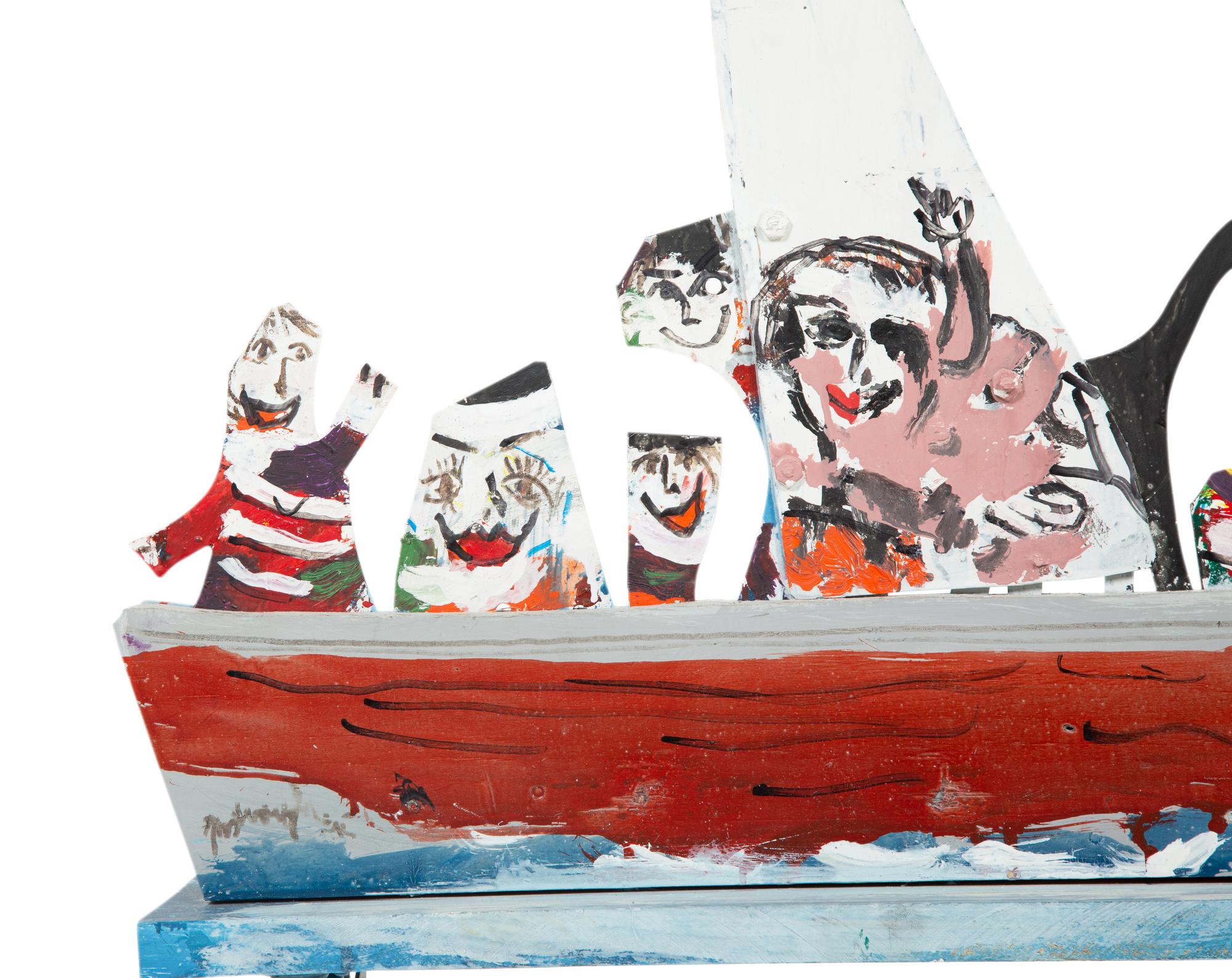 Figures in a Boat (Christmas Toy)