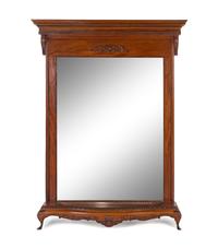 A Victorian Mahogany Hall Mirror