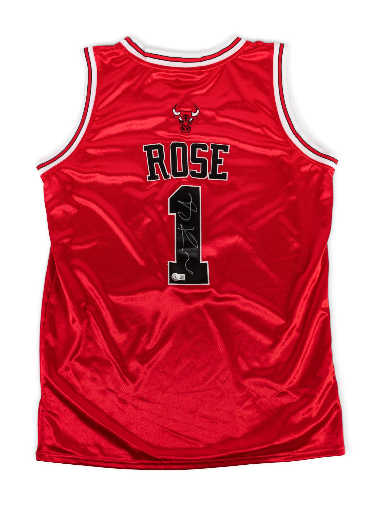 A Derrick Rose Signed Autograph Chicago Bulls Adidas Basketball Jersey (BAS Beckett Authentication Services Certified),
