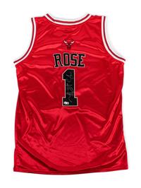 A Derrick Rose Signed Autograph Chicago Bulls Adidas Basketball Jersey (BAS Beckett Authentication Services Certified),